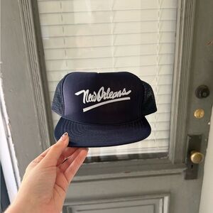 American Vintage Navy Blue 'New Orleans' Mesh Trucker Hat